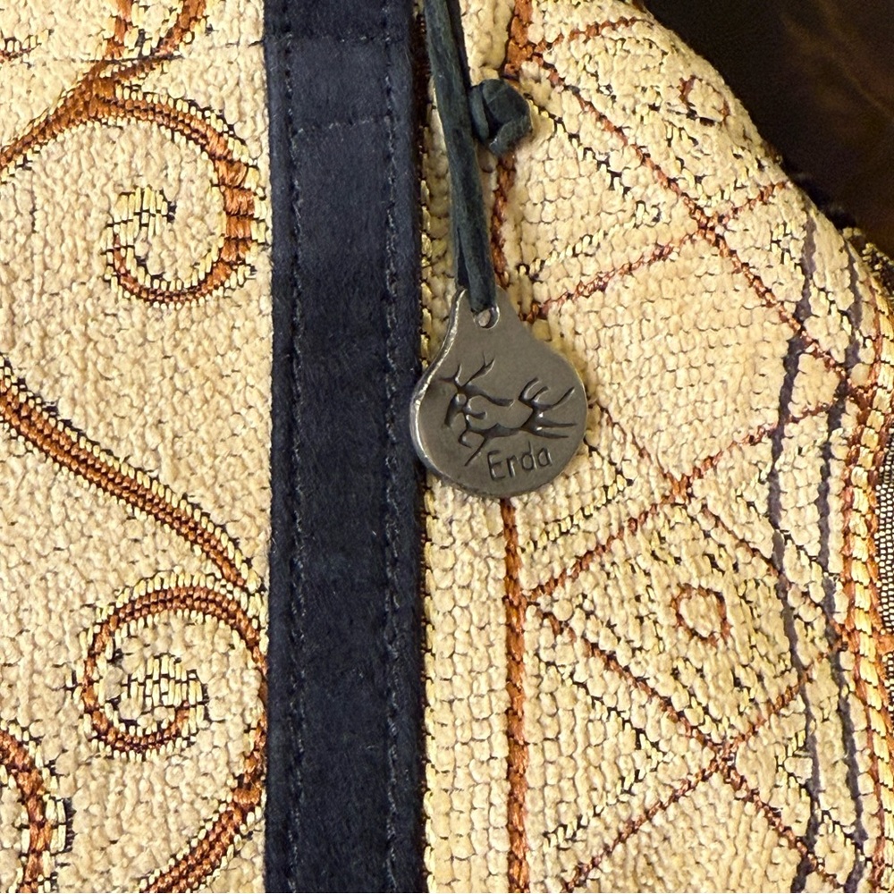 Erda Hand Made in Maine USA Tapestry Velvet Doctors Style Bag - Picture 4 of 11